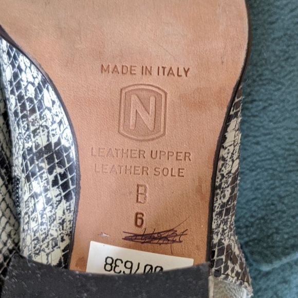 Vintage Snake skin Open toe Heels Nordstrom Size 6 - Picture 3 of 7